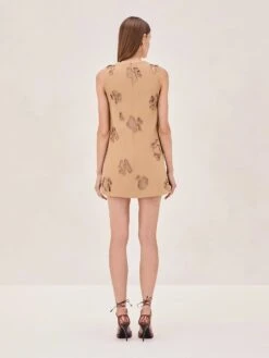 Ali Dress -Lunora Shop ALI DRESS BEIGE BACK