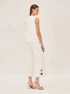 Amell Top -Lunora Shop AMELL RICH IVORY BACK