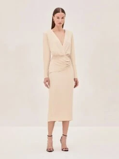 Fraser Dress -Lunora Shop FRASER DRESS CREAM FRONT