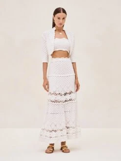 Jana Skirt -Lunora Shop VOSEN LILY JANA WHITE FRONT2