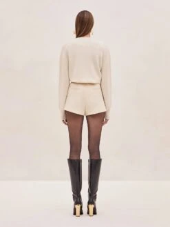 Harte Shorts -Lunora Shop WALLACE OFFWHITE HARTE IVORY BACK 1